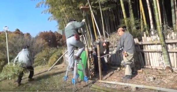 １０　吹田市桃山公園　　竹柵キャプチャ