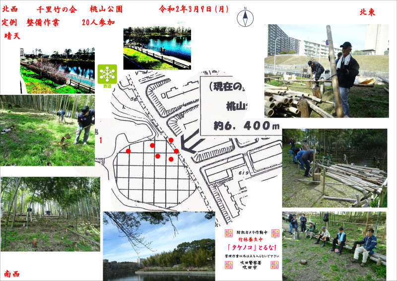 令和2年3月9日(月)　桃山公園　作業